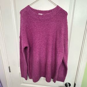 Core Life Women’s Violet Polyester Blend Long Sleeved Crew Neck Sweater Sz M NEW